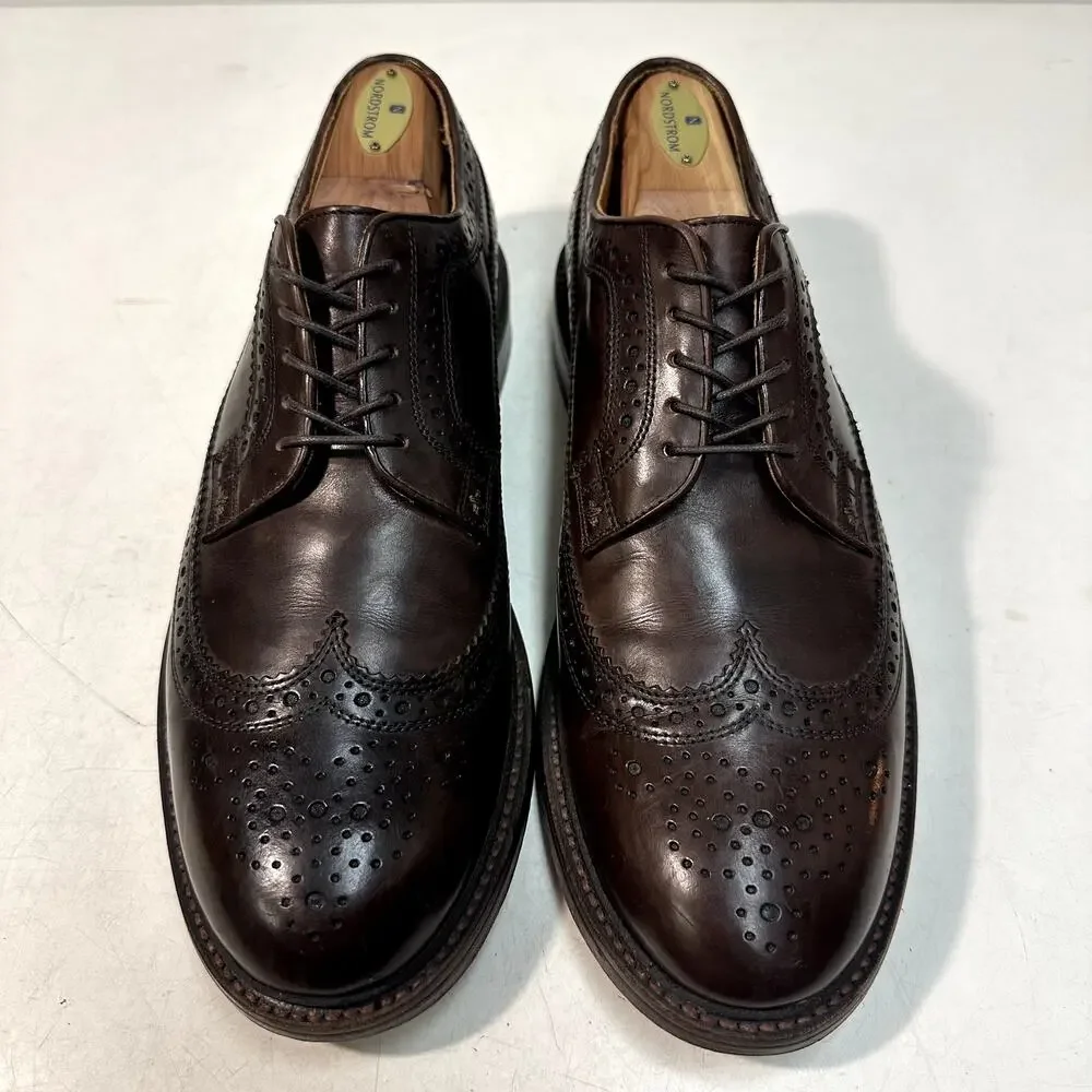 VGUC Grant Stone x J. Crew Ludlow Longwing Wingtip Derby Bench Made 10 D